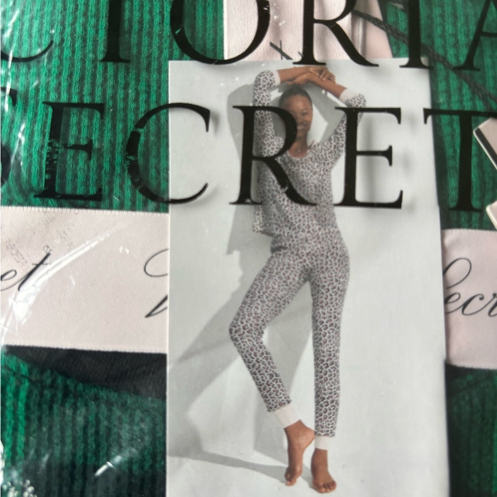 Victoria's Secret Green and black pajama set